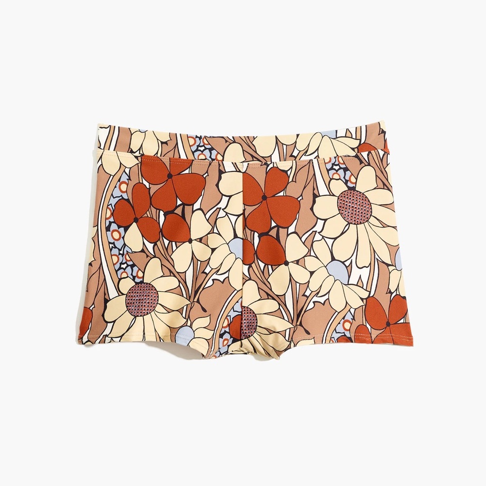 NWT Madewell Second Wave Bikini Shorts Bottom in Daydream Floral size Medium